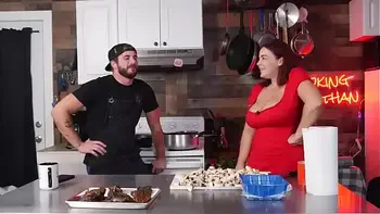 big-tits,cooking