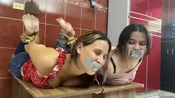 hogtied,tied-up,selfgags,tape-gagged-girls,two-girls-tied