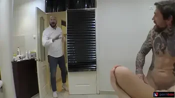 blowjob,cum-on-belly-button,brunette,panties,shaved-pussy-hair