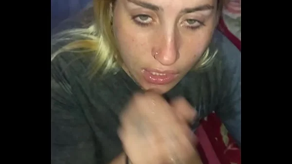 sloppy,drooling,girlfriend,blowjob,blonde