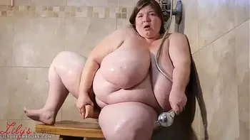 ssbbw-orgasm,dildo-pussy,fat-belly,macromastia,huge-tits