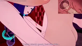 hentai-3d,blue-hair,yelan,doggystyle,hentai