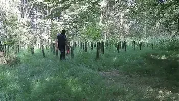 bondage,slave,outdoor,punishment,barefoot