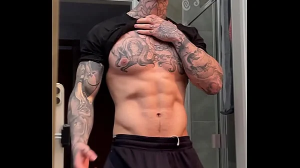 tattoo,sexy,masturbation,massive-cock,solo