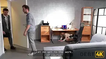 lady-boss,cowgirl,shaved-pussy,beauty,debt-collector