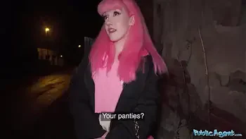 chastity-belt,reality,pink-hair,locked-pussy,blowjob