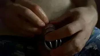 femdom,head-palming,oil-handjob,chastity-cage,edging