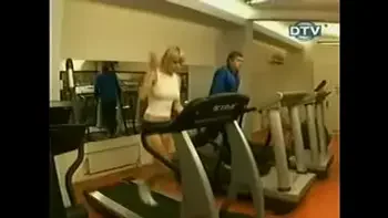 stripping,teasing,gym,blonde