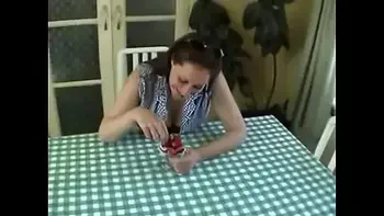 eat,cream,strawberries,cum,blowjob