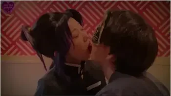 demon-slayer-hentai,japanese-cosplay,jav,tongue-kissing,cosplay