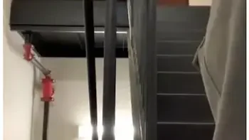 public-squirt,ebony,public-masturbation,staircase,stairwell