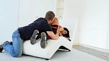 rimjob,sofa,brunette,hd,small-tits