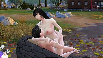 cartoon,melons,3d-animation,brunette,juggs