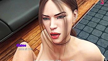 toon,busty,knockers,brunette,veiny