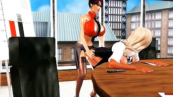 blonde,interracial,deepthroat,3d-animation,futanari