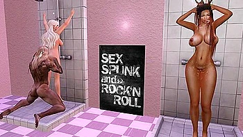 hd,shower,blonde,cartoon,3d-animation