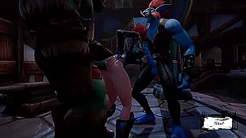 anal,red-head,double-penetration,3d-animation,threesome