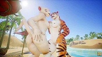 pov,furry,hd,beach,threesome