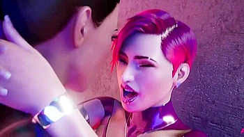 big-cock,futanari,brunette,3d-animation,fingering