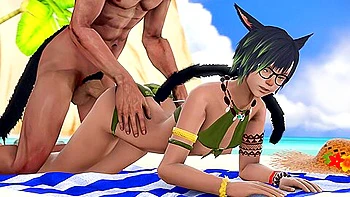 cartoon,hd,brunette,3d-animation,beach