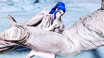 handjob,3d-animation,tattoo,big-cock,cartoon