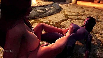 interracial,3d-animation,cartoon,footjob,tattoo