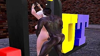 interracial,cartoon,3d-animation,handcuffs,humiliation
