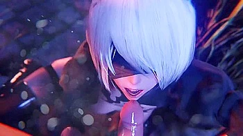 3d-animation,pov,deepthroat,brunette,blonde