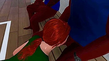 cumshot,3d-animation,cartoon,facial,stockings