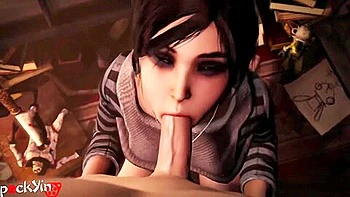 brunette,pov,deepthroat,3d-animation,stockings