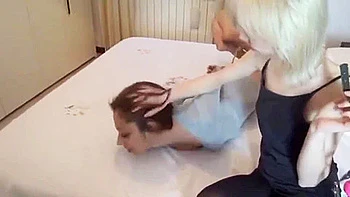 blonde,lesbian,brunette,lingerie,pantyhose