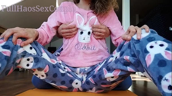 step-brother,amateur,small-tits,pajama,fingering-on-pants