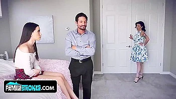 milf,stockings,tiny-tits,3some,strapon