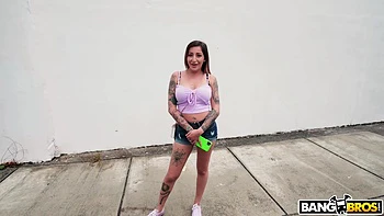 facial,tattoo,brunette,big-tits