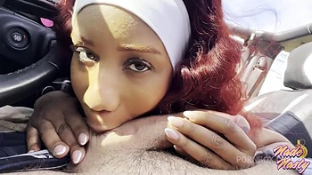 public,blowjob,car,big-cock,pov