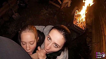 garden,3some,threesome,mouthful,pov