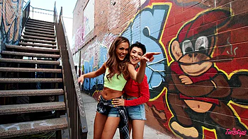 skinny,outdoors,brown-hair,shorthair,finger-in-mouth