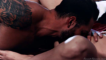 blowjob,brunette,trimmed-pussy,jeans,topless