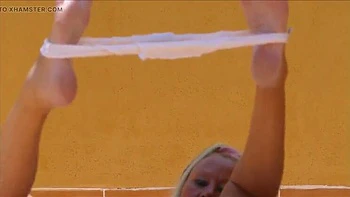 anal,beginner,short-dress,ass-spread,blonde