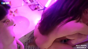 threesome,teen-18,brunette,bathroom,3some