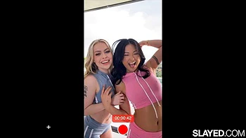 kissing,brunette,blonde,masturbation,tattoo