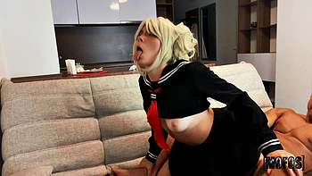 fucking,indoors,doggystyle,school-uniform,bottomless