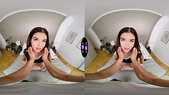 shaved-pussy,virtual-reality,pov,teen-18,brunette