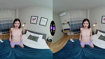 bedroom,small-tits,brunettes,pussy,socks