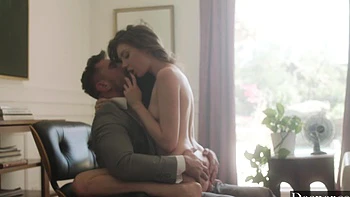 couple,ball-licking,natural-tits,clothed-sex,hardcore