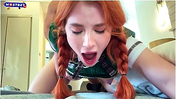 in-the-car,facefuck,red-head,doggystyle,big-boobs