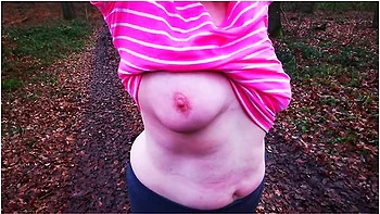 public,tit-slapping,spanking,boob-slapping,outside