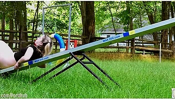 crawling,domination,caning,tied-up,outdoors