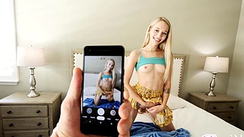 mini-skirt,spread-legs,missionary,bed,blonde