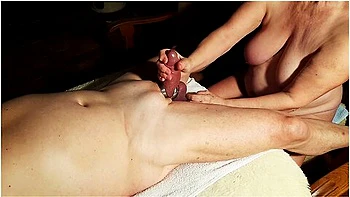 glans,massage,old-daddy,oiled-handjob,cockring